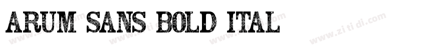 Arum Sans Bold Ital字体转换